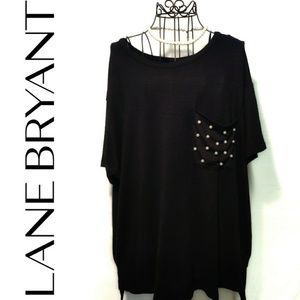Lane Bryant High Low Tunic with Pearls